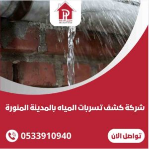 شركة كشف تسربات المياه بالمدينة المنورة