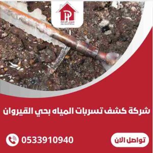 شركة كشف تسربات المياه بحي القيروان