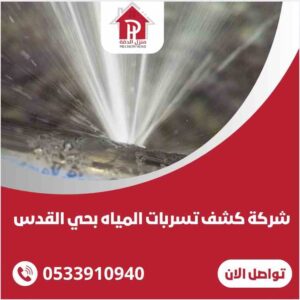 كشف تسربات المياه بحي القدس