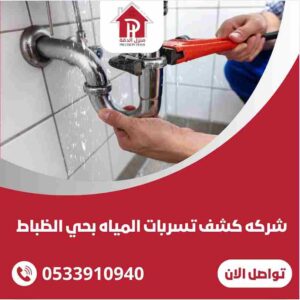 كشف تسربات المياه بحي الضباط