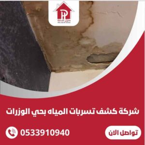 كشف تسربات المياه بحي الوزارات