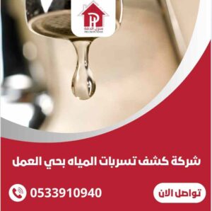 كشف تسربات المياه بحي العمل